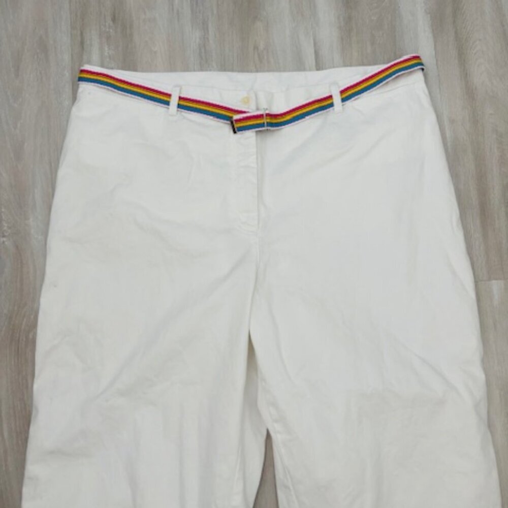 Vintage Lauren Ralph Lauren White Denim AnkleJeans with belt size 22W